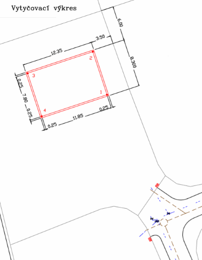 vytyčovací výkres parcely